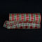Red Green White - Deco Xmas Mesh Metallic Stripe ( 10 Inch x 10 Yards ) FuzzyFabric - Wholesale Ribbons, Tulle Fabric, Wreath Deco Mesh Supplies