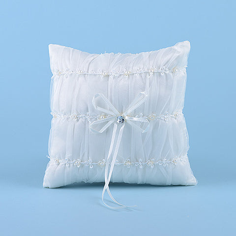 Ring Bearer Pillow Ivory ( 7 Inch x 7 Inch ) - 5816I FuzzyFabric - Wholesale Ribbons, Tulle Fabric, Wreath Deco Mesh Supplies