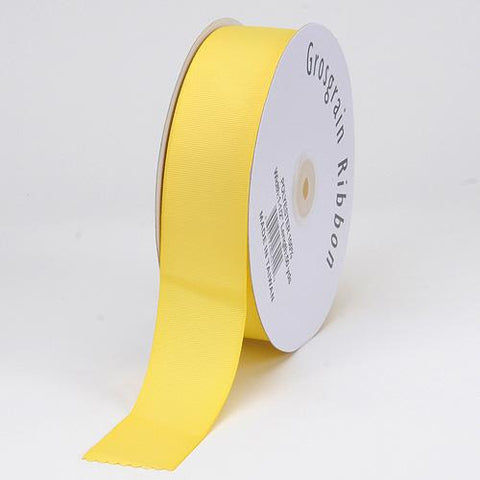 Canary - Grosgrain Ribbon Solid Color - ( 1/4 inch | 50 Yards ) FuzzyFabric - Wholesale Ribbons, Tulle Fabric, Wreath Deco Mesh Supplies