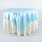 Light Blue - 90 x 90 Inch Satin Square Table Overlays FuzzyFabric - Wholesale Ribbons, Tulle Fabric, Wreath Deco Mesh Supplies