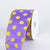 Purple with Yellow Dots Satin Polka Dot Ribbon Wired - ( W: 2-1/2 Inch | L: 10 Yards ) FuzzyFabric - Wholesale Ribbons, Tulle Fabric, Wreath Deco Mesh Supplies