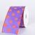 Purple with Orange Dots Satin Polka Dot Ribbon Wired - ( W: 2-1/2 Inch | L: 10 Yards ) FuzzyFabric - Wholesale Ribbons, Tulle Fabric, Wreath Deco Mesh Supplies