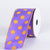 Purple with Light Gold Dots Satin Polka Dot Ribbon Wired - ( W: 2-1/2 Inch | L: 10 Yards ) FuzzyFabric - Wholesale Ribbons, Tulle Fabric, Wreath Deco Mesh Supplies