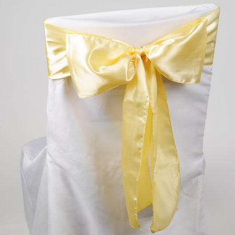 Baby Maize - 6 x 106 inch Satin Chair Sash ( 10 Piece ) FuzzyFabric - Wholesale Ribbons, Tulle Fabric, Wreath Deco Mesh Supplies