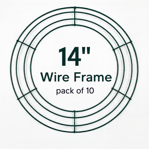 14 Inch Round Wreath Wire Frames - 10 Pieces