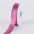 Fuchsia Metallic Glitter Ribbon - ( W: 5/8 Inch | L: 25 Yards )