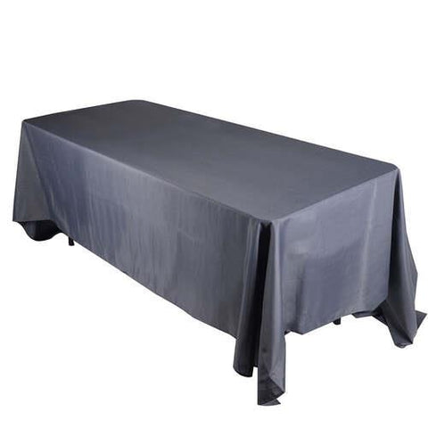 Dark Silver - 60 x 102 inch Polyester Rectangle Tablecloths