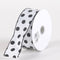 Satin Polka Dot Ribbon Wired White with Black Dots ( W: 1-1/2 inch | L: 10 Yards ) FuzzyFabric - Wholesale Ribbons, Tulle Fabric, Wreath Deco Mesh Supplies