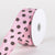 Satin Polka Dot Ribbon Wired Pink with Chocolate Dots ( W: 1-1/2 inch | L: 10 Yards ) FuzzyFabric - Wholesale Ribbons, Tulle Fabric, Wreath Deco Mesh Supplies