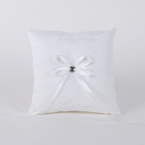 Ring Bearer Pillow Ivory ( 7 x 7 inches ) - JSYW878I FuzzyFabric - Wholesale Ribbons, Tulle Fabric, Wreath Deco Mesh Supplies