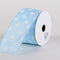 Satin Polka Dot Ribbon Wired Light Blue with White Dots ( W: 2-1/2 inch | L: 10 Yards ) FuzzyFabric - Wholesale Ribbons, Tulle Fabric, Wreath Deco Mesh Supplies