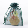 Hunter Green - Organza Bags - ( 4 x 5 Inch - 10 Bags ) FuzzyFabric - Wholesale Ribbons, Tulle Fabric, Wreath Deco Mesh Supplies