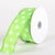 Satin Polka Dot Ribbon Wired Lime Green with White Dots ( W: 1-1/2 inch | L: 10 Yards ) FuzzyFabric - Wholesale Ribbons, Tulle Fabric, Wreath Deco Mesh Supplies