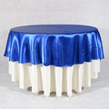 Royal Blue - 108 inch Satin Round Tablecloths FuzzyFabric - Wholesale Ribbons, Tulle Fabric, Wreath Deco Mesh Supplies