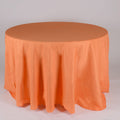 Orange - 108 Inch Polyester Round Tablecloths FuzzyFabric - Wholesale Ribbons, Tulle Fabric, Wreath Deco Mesh Supplies