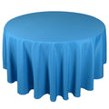 Turquoise - 108 Inch Polyester Round Tablecloths FuzzyFabric - Wholesale Ribbons, Tulle Fabric, Wreath Deco Mesh Supplies