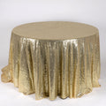 Champagne - 120 inch Duchess Sequin Round Tablecloths FuzzyFabric - Wholesale Ribbons, Tulle Fabric, Wreath Deco Mesh Supplies