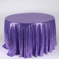 Purple - 120 inch Duchess Sequin Round Tablecloths FuzzyFabric - Wholesale Ribbons, Tulle Fabric, Wreath Deco Mesh Supplies