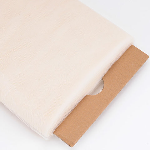 Ivory - 54 Inch by 40 Yards (120 ft.) Tulle Fabric Bolt FuzzyFabric - Wholesale Ribbons, Tulle Fabric, Wreath Deco Mesh Supplies