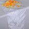 White - 12 x 108 inch Pintuck Satin Table Runners FuzzyFabric - Wholesale Ribbons, Tulle Fabric, Wreath Deco Mesh Supplies