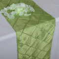 Apple Green - 12 x 108 inch Pintuck Satin Table Runners FuzzyFabric - Wholesale Ribbons, Tulle Fabric, Wreath Deco Mesh Supplies