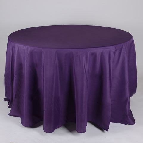 Plum - 132 Inch Polyester Round Tablecloths FuzzyFabric - Wholesale Ribbons, Tulle Fabric, Wreath Deco Mesh Supplies