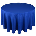Royal Blue - 132 Inch Polyester Round Tablecloths FuzzyFabric - Wholesale Ribbons, Tulle Fabric, Wreath Deco Mesh Supplies