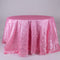 Pink - 132 inch Pintuck Satin Round Tablecloths FuzzyFabric - Wholesale Ribbons, Tulle Fabric, Wreath Deco Mesh Supplies