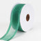 Hunter Green - Organza Ribbon Two Striped Satin Edge - ( W: 3/8 Inch | L: 25 Yards ) FuzzyFabric - Wholesale Ribbons, Tulle Fabric, Wreath Deco Mesh Supplies