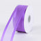 Purple - Organza Ribbon Two Striped Satin Edge - ( W: 3/8 Inch | L: 25 Yards ) FuzzyFabric - Wholesale Ribbons, Tulle Fabric, Wreath Deco Mesh Supplies