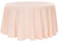 Blush - 132 Inch Polyester Round Tablecloths FuzzyFabric - Wholesale Ribbons, Tulle Fabric, Wreath Deco Mesh Supplies