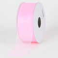 Light Pink - Sheer Organza Ribbon - ( W: 5/8 Inch | L: 25 Yards ) FuzzyFabric - Wholesale Ribbons, Tulle Fabric, Wreath Deco Mesh Supplies