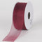 Burgundy - Sheer Organza Ribbon - ( W: 3/8 Inch | L: 25 Yards ) FuzzyFabric - Wholesale Ribbons, Tulle Fabric, Wreath Deco Mesh Supplies