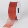Copper - Sheer Organza Ribbon - ( W: 5/8 Inch | L: 25 Yards ) FuzzyFabric - Wholesale Ribbons, Tulle Fabric, Wreath Deco Mesh Supplies