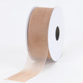 Toffee - Sheer Organza Ribbon - ( W: 1-1/2 Inch | L: 25 Yards ) FuzzyFabric - Wholesale Ribbons, Tulle Fabric, Wreath Deco Mesh Supplies