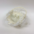 Flower Girl Baskets Ivory ( 10 Inch x 8 Inch ) 4089I FuzzyFabric - Wholesale Ribbons, Tulle Fabric, Wreath Deco Mesh Supplies