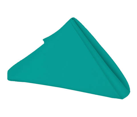 Turquoise - 20 x 20 inch Polyester Napkins ( 5 Pieces ) FuzzyFabric - Wholesale Ribbons, Tulle Fabric, Wreath Deco Mesh Supplies