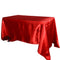 Red - 60 x 126 inch Satin Rectangle Tablecloths FuzzyFabric - Wholesale Ribbons, Tulle Fabric, Wreath Deco Mesh Supplies
