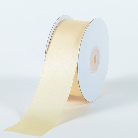 Ivory - Satin Ribbon Double Face - ( W: 1-1/2 Inch | L: 25 Yards ) FuzzyFabric - Wholesale Ribbons, Tulle Fabric, Wreath Deco Mesh Supplies