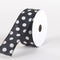 Satin Polka Dot Ribbon Wired Black with White Dots ( W: 1-1/2 inch | L: 10 Yards ) FuzzyFabric - Wholesale Ribbons, Tulle Fabric, Wreath Deco Mesh Supplies