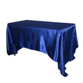 Navy Blue - 90 x 156 inch Satin Rectangle Tablecloths FuzzyFabric - Wholesale Ribbons, Tulle Fabric, Wreath Deco Mesh Supplies