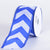 White with Royal Blue Chevron Print Satin Ribbon - ( W: 2-1/2 Inch | L: 10 Yards ) FuzzyFabric - Wholesale Ribbons, Tulle Fabric, Wreath Deco Mesh Supplies