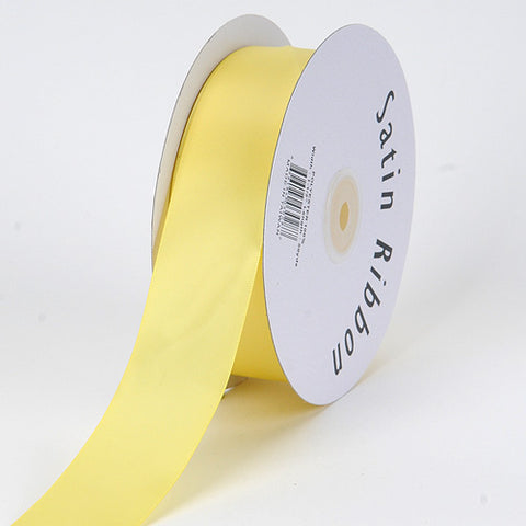 Canary - Satin Ribbon Single Face - ( W: 1/8 Inch | L: 100 Yards ) FuzzyFabric - Wholesale Ribbons, Tulle Fabric, Wreath Deco Mesh Supplies