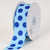 Light Blue with Royal Dots Grosgrain Ribbon Jumbo Dots - ( W: 1-1/2 Inch | L: 25 Yards ) FuzzyFabric - Wholesale Ribbons, Tulle Fabric, Wreath Deco Mesh Supplies