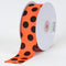 Orange with Brown Dots Grosgrain Ribbon Jumbo Dots - ( W: 1-1/2 Inch | L: 25 Yards ) FuzzyFabric - Wholesale Ribbons, Tulle Fabric, Wreath Deco Mesh Supplies