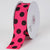 Fuchsia with Brown Dots Grosgrain Ribbon Jumbo Dots - ( W: 1-1/2 Inch | L: 25 Yards ) FuzzyFabric - Wholesale Ribbons, Tulle Fabric, Wreath Deco Mesh Supplies