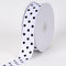 White with Black Dot Grosgrain Ribbon Polka Dot - ( W: 3/8 Inch | L: 50 Yards ) FuzzyFabric - Wholesale Ribbons, Tulle Fabric, Wreath Deco Mesh Supplies
