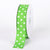 Apple Green with White Dots Grosgrain Ribbon Polka Dot - ( W: 3/8 Inch | L: 50 Yards ) FuzzyFabric - Wholesale Ribbons, Tulle Fabric, Wreath Deco Mesh Supplies