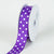 Purple with White Dots Grosgrain Ribbon Polka Dot - ( W: 3/8 Inch | L: 50 Yards ) FuzzyFabric - Wholesale Ribbons, Tulle Fabric, Wreath Deco Mesh Supplies