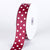 Burgundy with White Dots Grosgrain Ribbon Polka Dot - ( W: 3/8 Inch | L: 50 Yards ) FuzzyFabric - Wholesale Ribbons, Tulle Fabric, Wreath Deco Mesh Supplies